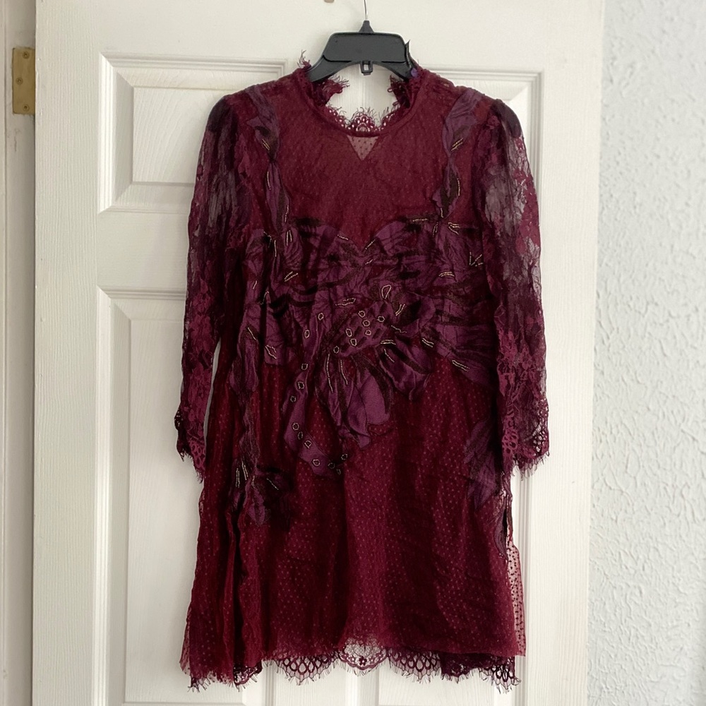 Women’s FREE PEOPLE Dark Red Dress; Size XS | TP